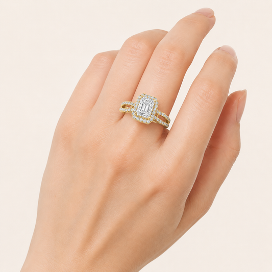 2.00 CT Radiant Cut Lab Grown Diamond Ring