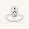 3CT Marquise Cut Lab Grown Diamond Solitaire Engagement Ring