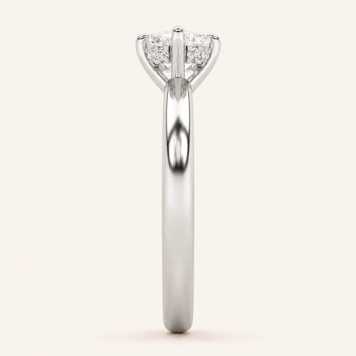 1.5CT Elongated Cushion Cut Lab Grown Diamond East West Solitaire Ring