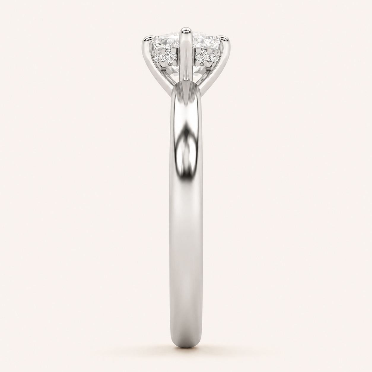 1.5CT Elongated Cushion Cut Lab Grown Diamond East West Solitaire Ring