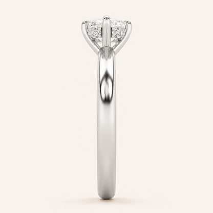1.5CT Elongated Cushion Cut Lab Grown Diamond East West Solitaire Ring