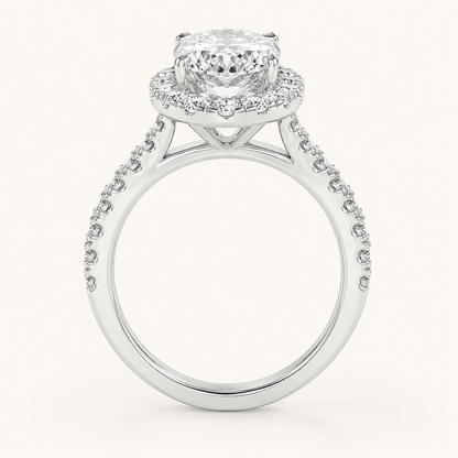 2.5CT Oval Cut Lab Grown Diamond Engagement Ring