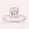 1.5CT Elongated Cushion Cut Lab Grown Diamond Knife Edge Shank Solitaire Engagement Ring