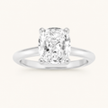 3.00 CT Elongated Cushion Cut Lab Grown Diamond Knife Edge Shank Solitaire Engagement Ring