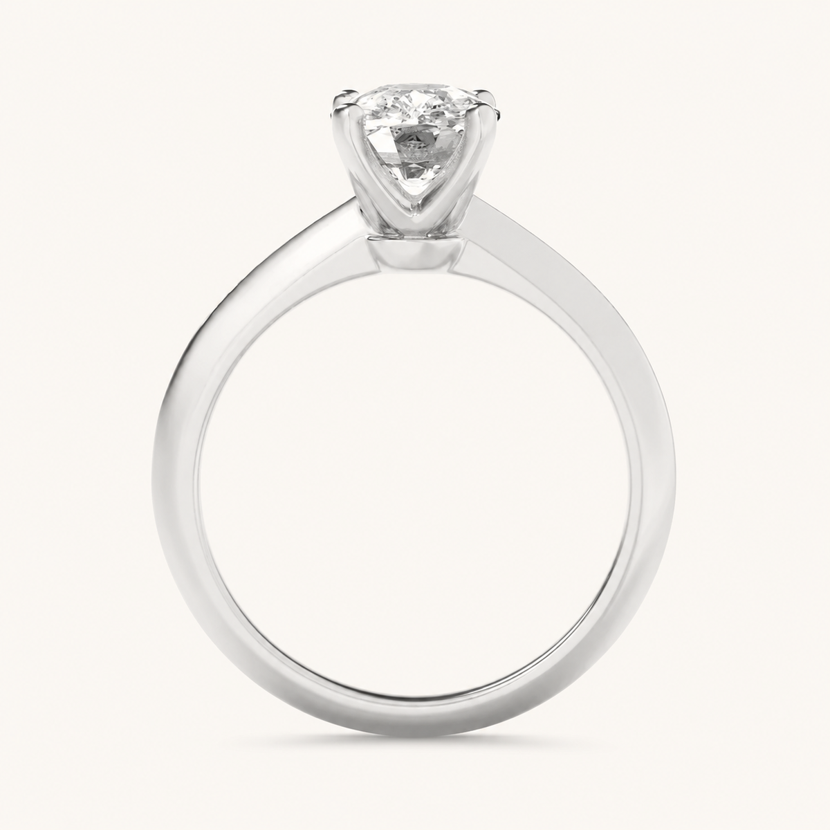 3.00 CT Elongated Cushion Cut Lab Grown Diamond Knife Edge Shank Solitaire Engagement Ring