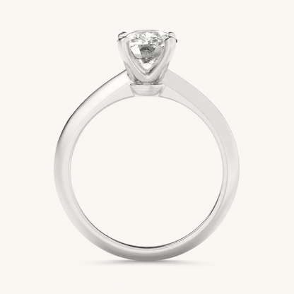 3.00 CT Elongated Cushion Cut Lab Grown Diamond Knife Edge Shank Solitaire Engagement Ring