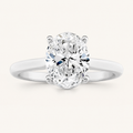 2.5CT Oval Cut Lab Grown Diamond Solitaire Engagement Ring