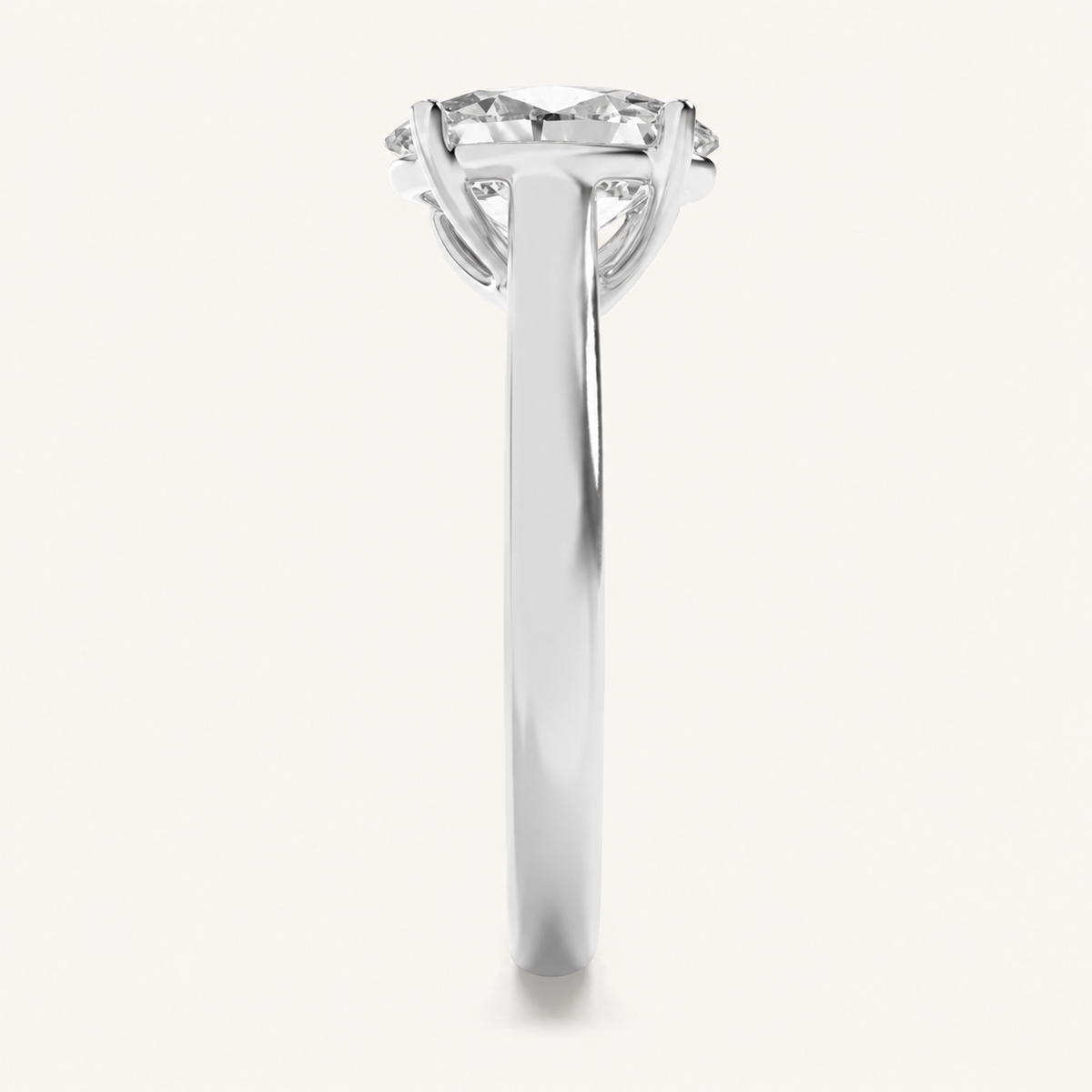 2.5CT Oval Cut Lab Grown Diamond Solitaire Engagement Ring