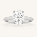 2CT Oval Cut Lab Grown Diamond Solitaire Engagement Ring