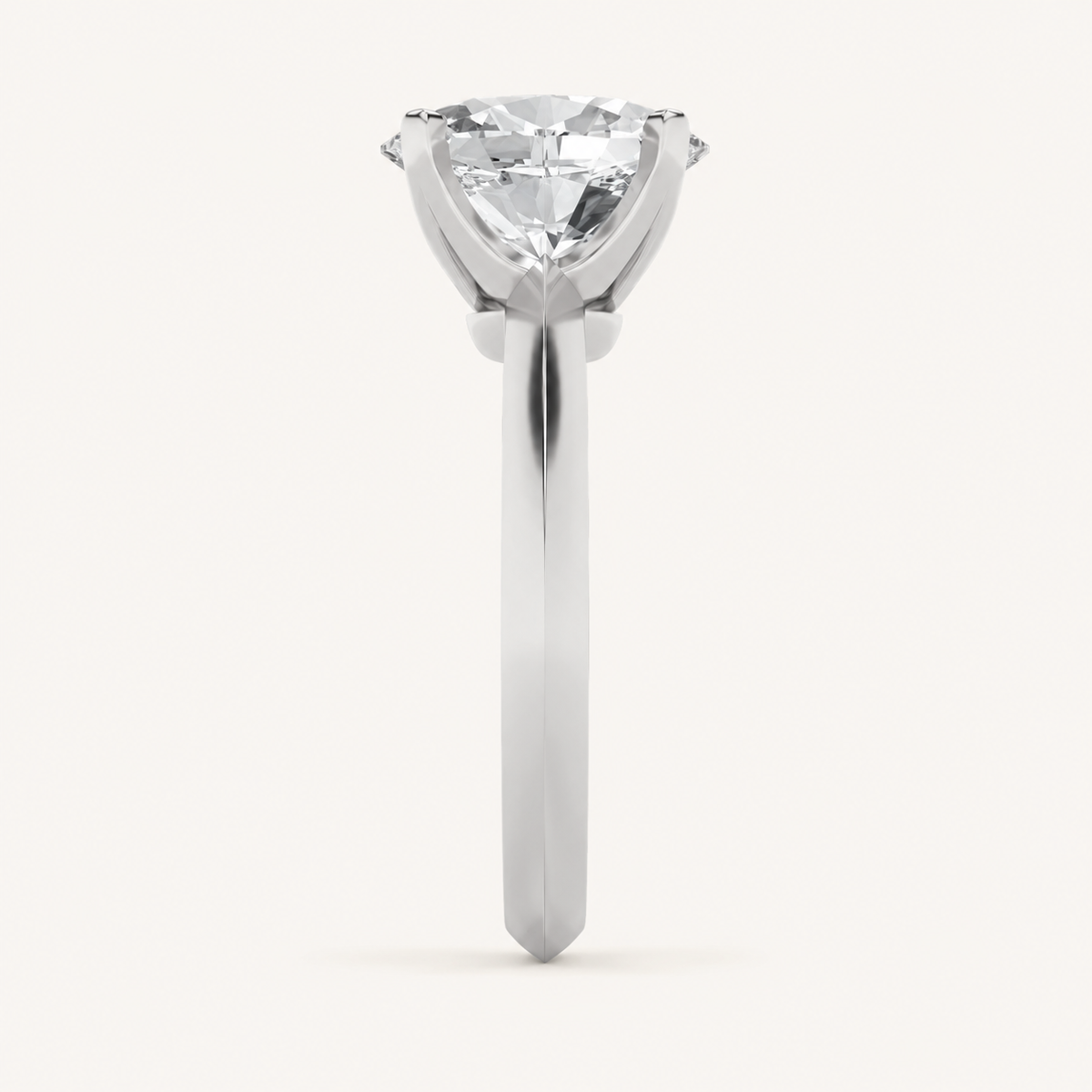2CT Oval Cut Lab Grown Diamond Solitaire Engagement Ring