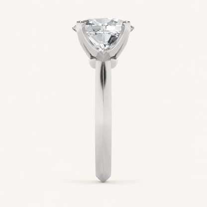 2CT Oval Cut Lab Grown Diamond Solitaire Engagement Ring