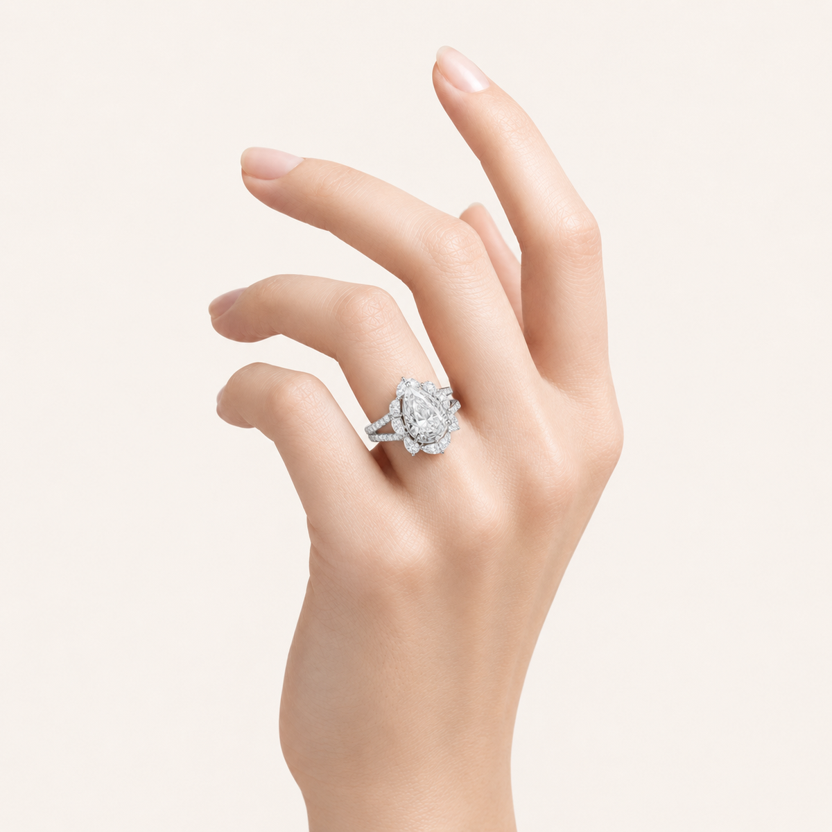 3.75CT Oval Cut Lab Grown Diamond Ring