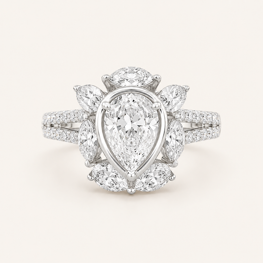 3.75CT Oval Cut Lab Grown Diamond Ring