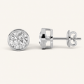 4CT Round Cut Lab Grown Diamond Stud Earring