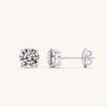 5CT Round Cut Lab Grown Diamond Stud Earrings