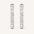 4CT Round Cut Lab Grown Diamond InsideOut Hoop Earrings