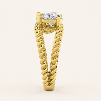 2.00 CT Pear Cut Lab Grown Diamond Toi et Moi Fashion Ring