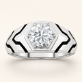 1.5CT Round Cut Lab Grown Diamond Mens Ring