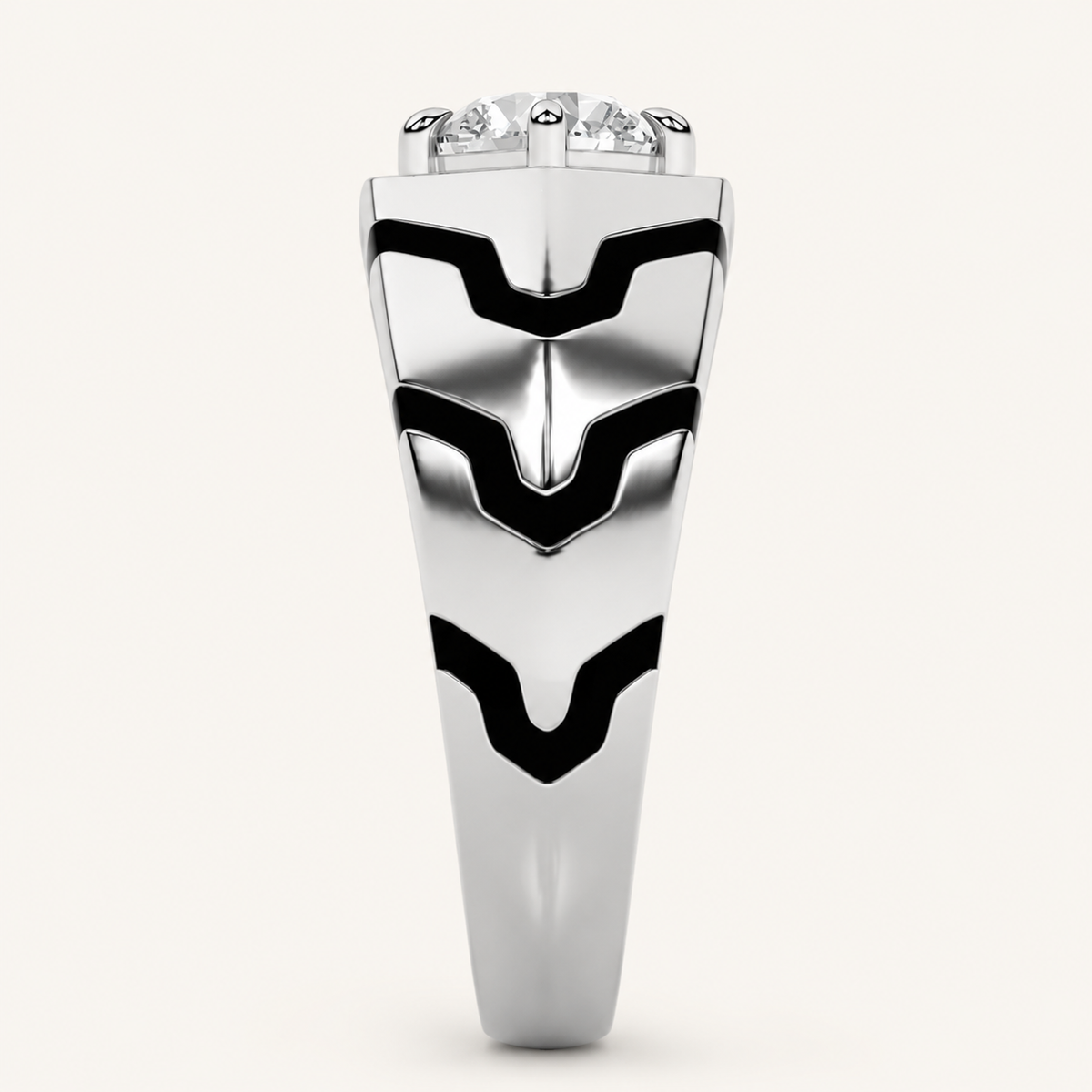 1.5CT Round Cut Lab Grown Diamond Mens Ring