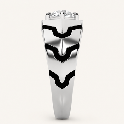 1.5CT Round Cut Lab Grown Diamond Mens Ring