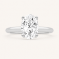 1CT Oval Cut Lab Grown Diamond Solitaire Engagement Ring