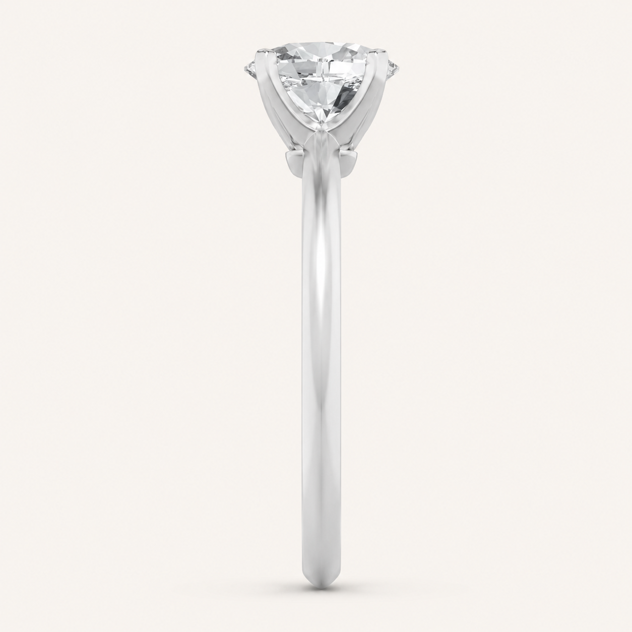1CT Oval Cut Lab Grown Diamond Solitaire Engagement Ring