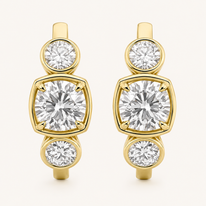 3CT Lab-Grown Diamond Huggie Hoop Earring