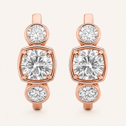 3CT Lab-Grown Diamond Huggie Hoop Earring