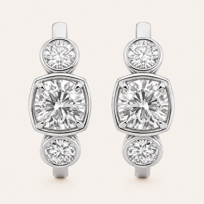 3CT Lab-Grown Diamond Huggie Hoop Earring