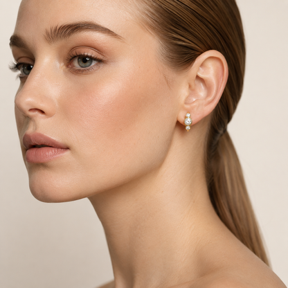3CT Lab-Grown Diamond Huggie Hoop Earring