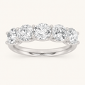 2CT Round Cut Lab Grown Diamond Five Stone Band Ring