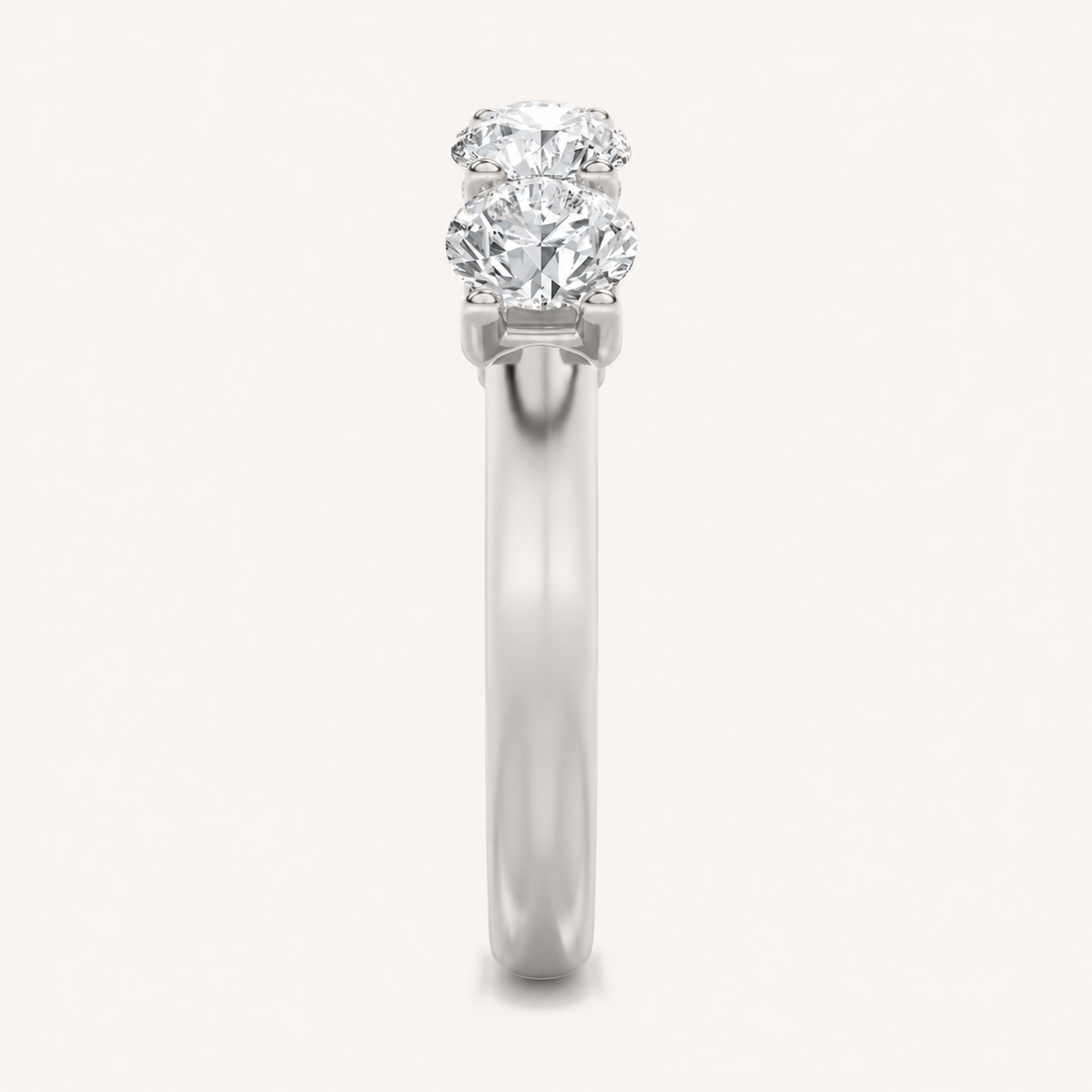 2CT Round Cut Lab Grown Diamond Five Stone Band Ring