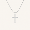 2 Ct Oval Cut Lab Grown Diamond Cross Pendant