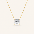 3 Ct Princess Cut Lab Grown Diamond Solitaire Necklace