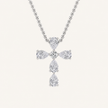 2.75 Ct Pear Cut Lab Grown Diamond Cross Pendant
