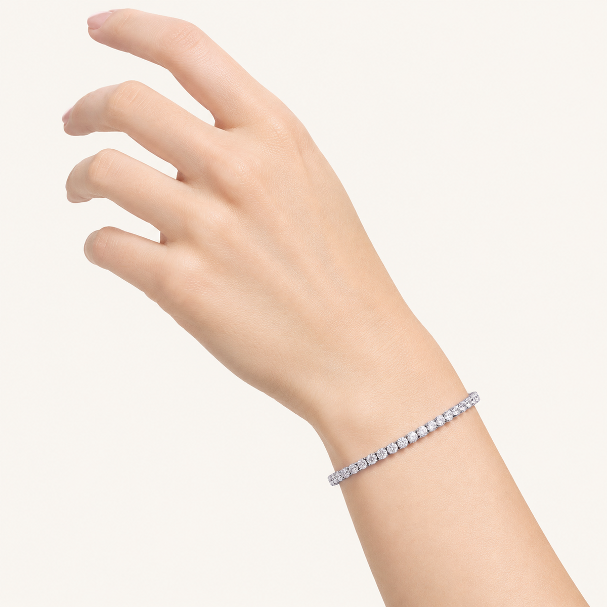3CT Round Cut Lab Grown Diamond Tennis Bracelet