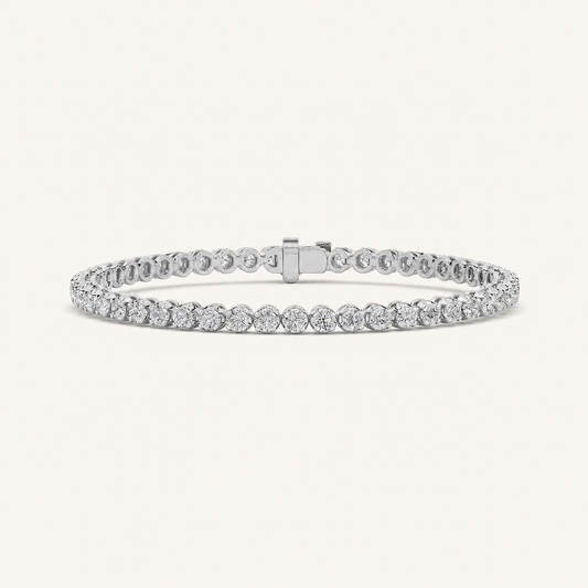3CT Round Cut Lab Grown Diamond Tennis Bracelet