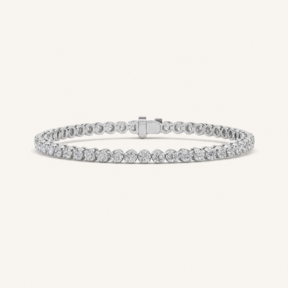 8CT Round Cut Lab Grown Diamond Bracelet