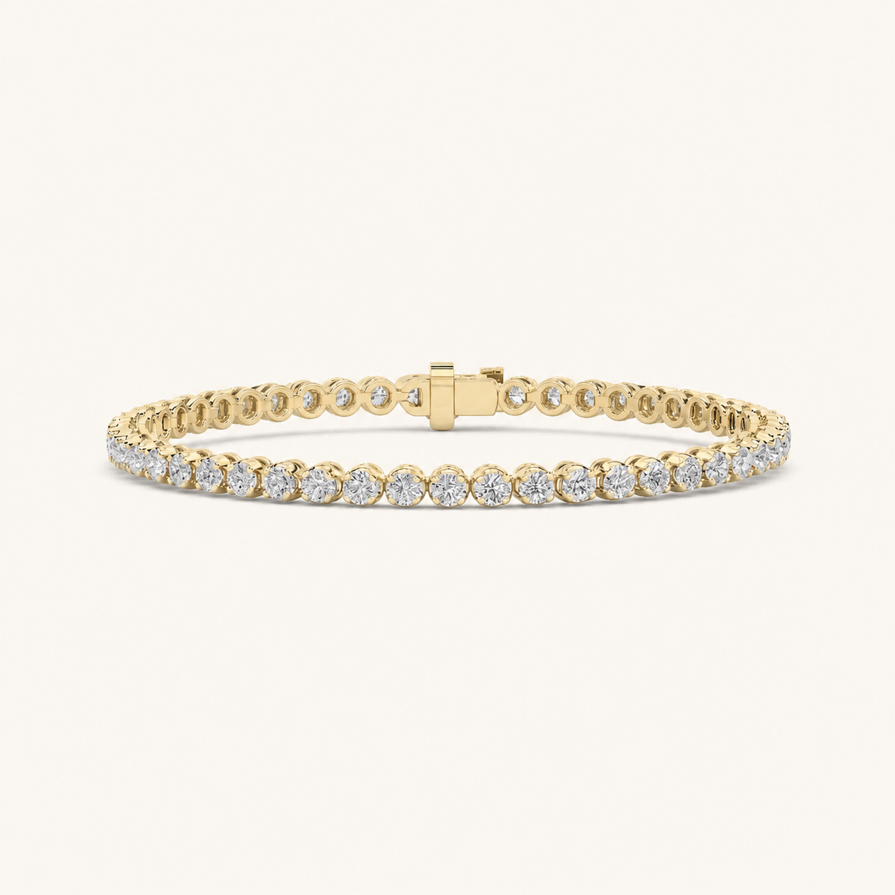 3CT Round Cut Lab Grown Diamond Tennis Bracelet