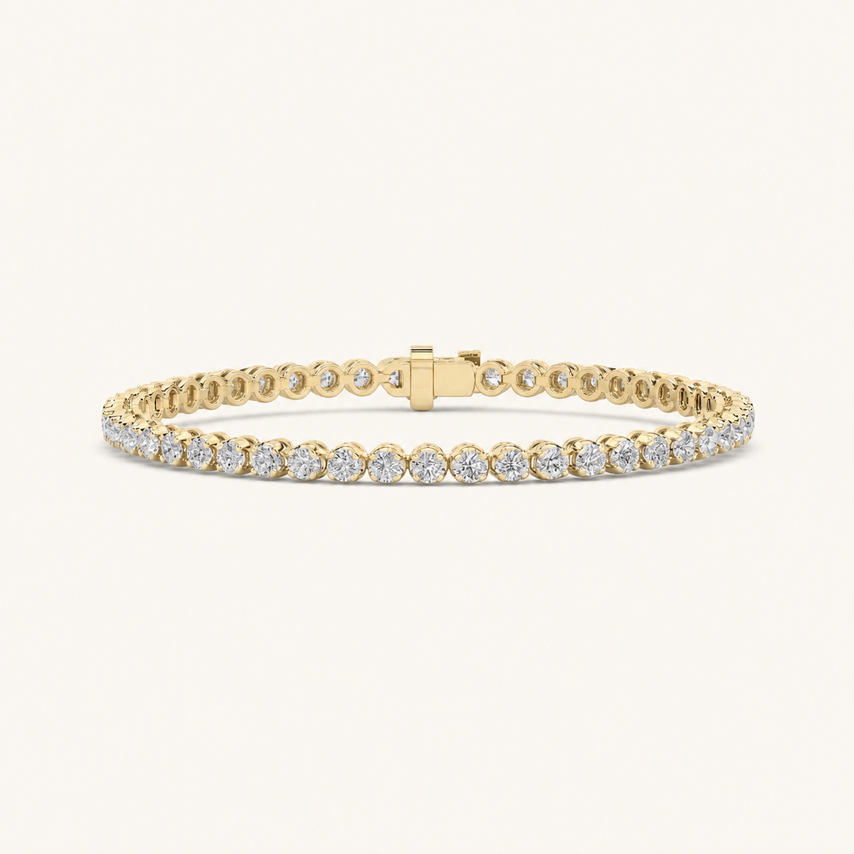 8CT Round Cut Lab Grown Diamond Bracelet