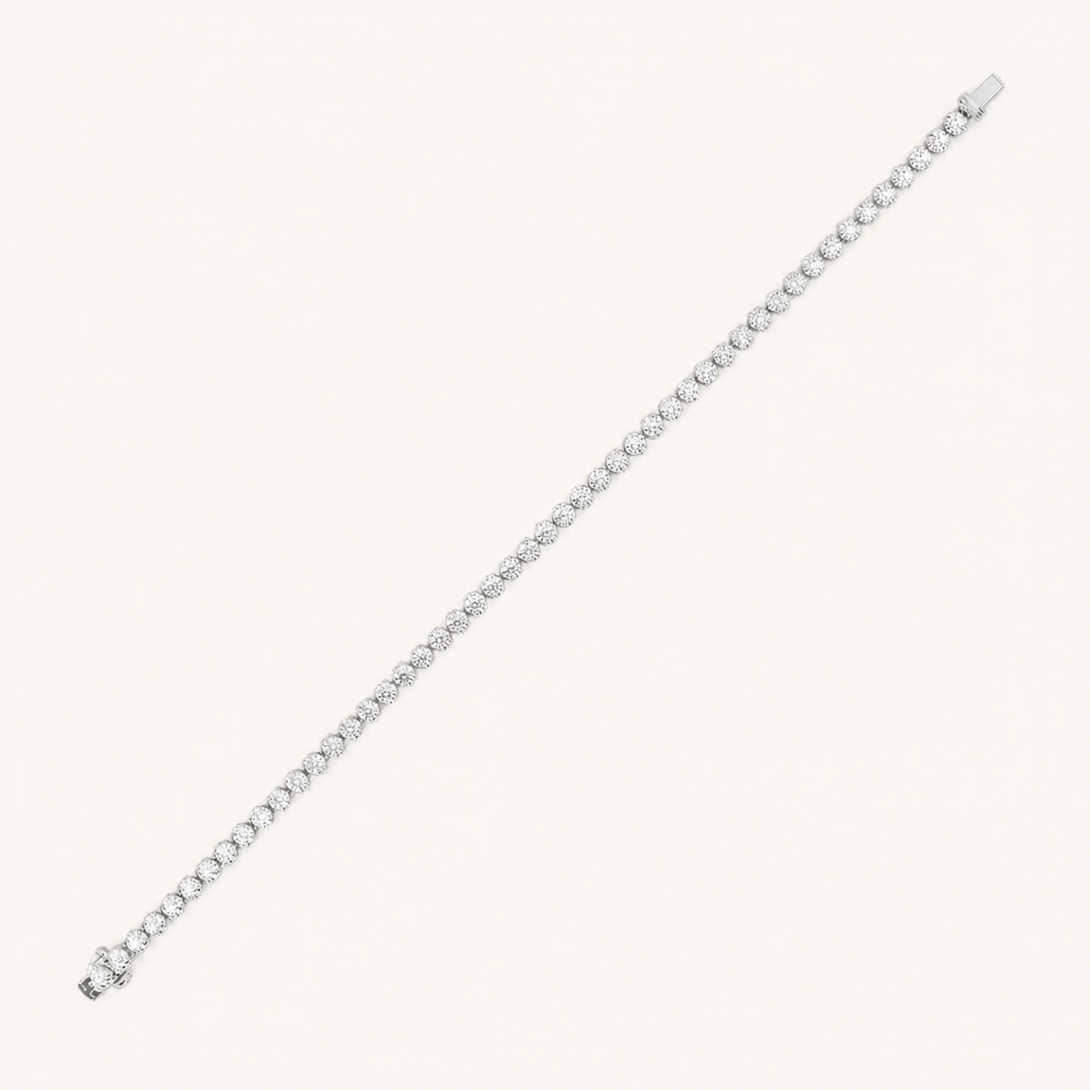 8CT Round Cut Lab Grown Diamond Bracelet