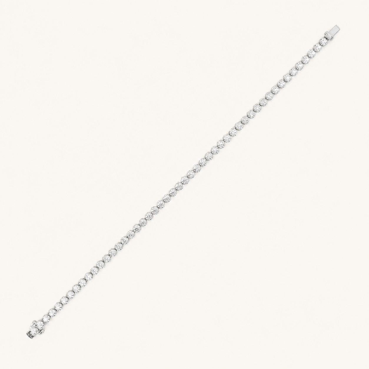 8CT Round Cut Lab Grown Diamond Bracelet