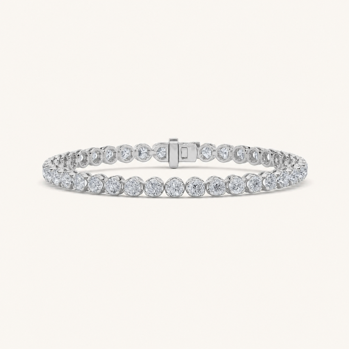 7CT Round Cut Lab Grown Diamond Bracelet