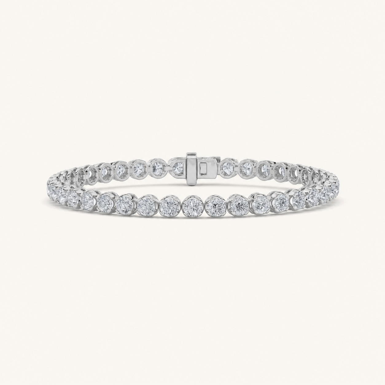 7CT Round Cut Lab Grown Diamond Bracelet
