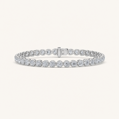 7CT Round Cut Lab Grown Diamond Bracelet