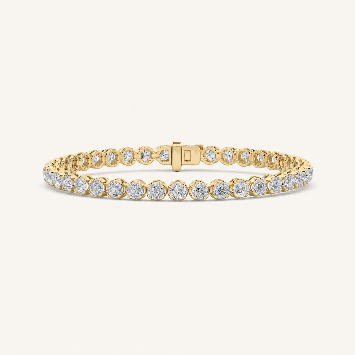7CT Round Cut Lab Grown Diamond Bracelet