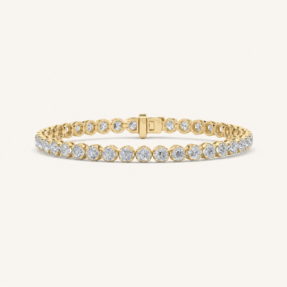 7CT Round Cut Lab Grown Diamond Bracelet
