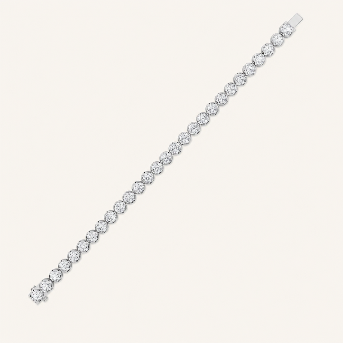 7CT Round Cut Lab Grown Diamond Bracelet