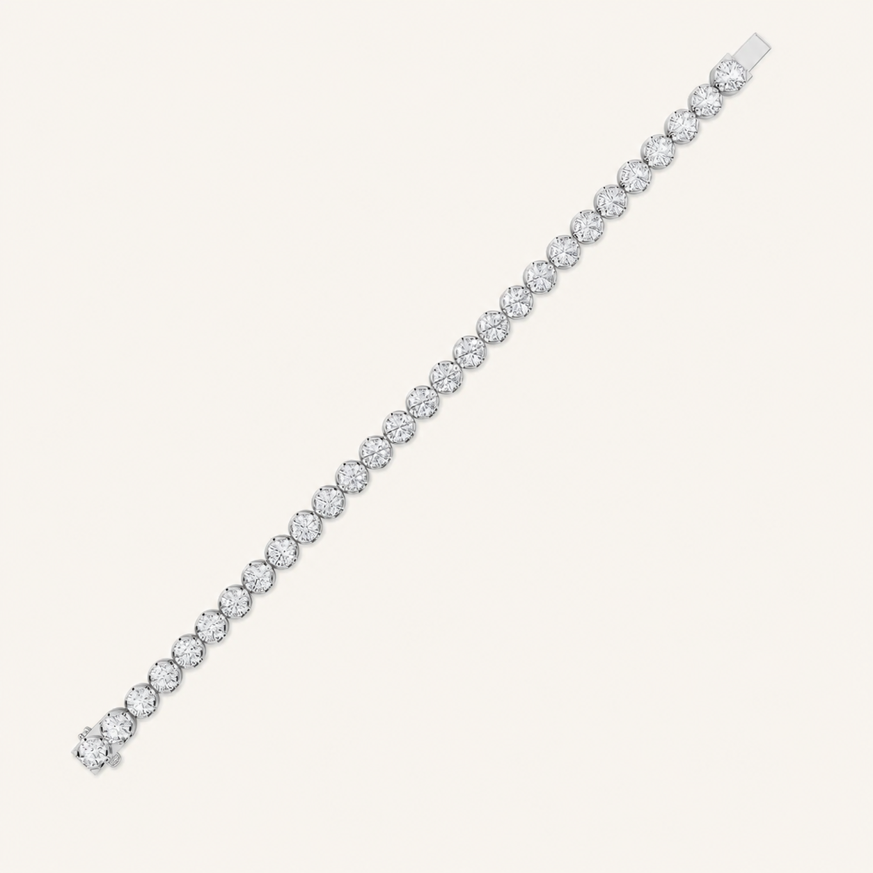 7CT Round Cut Lab Grown Diamond Bracelet