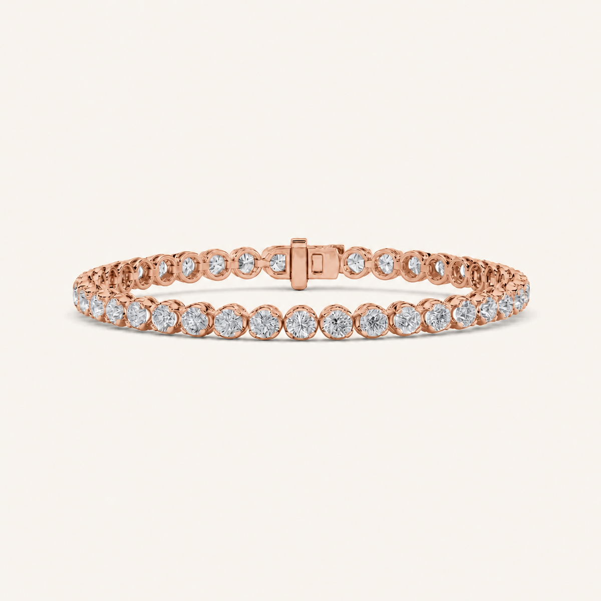 7CT Round Cut Lab Grown Diamond Bracelet